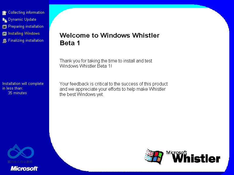Whistler Beta 安装程序