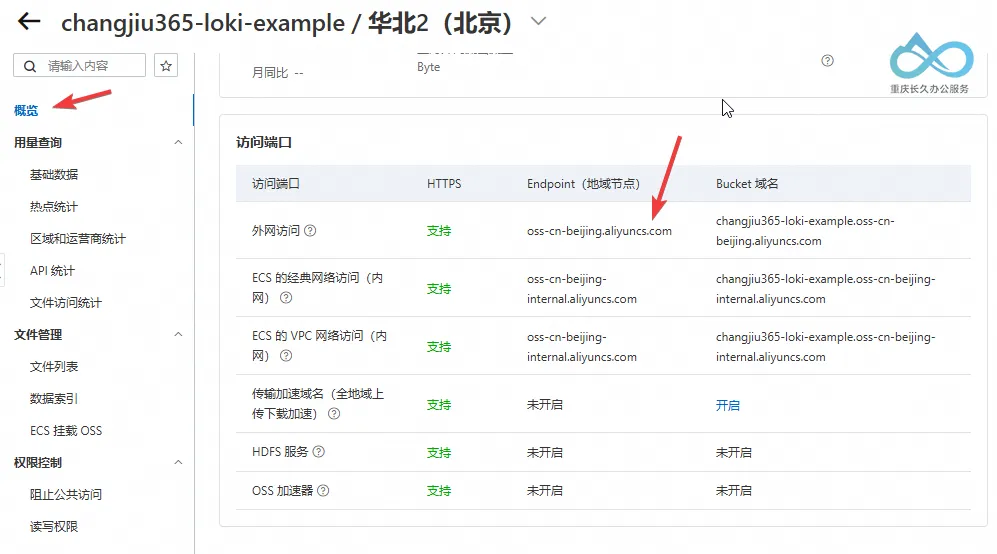 OSS Bucket Endpoint 获取