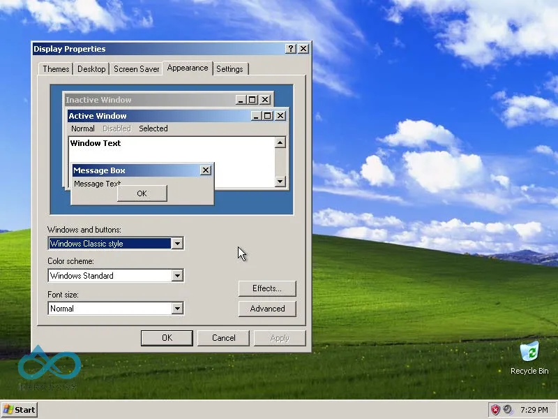 Windows XP，经典主题
