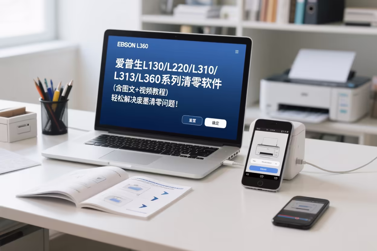 爱普生L130/L220/L310/L313/L360系列清零软件（含图文教程），轻松解决废墨清零问题！
