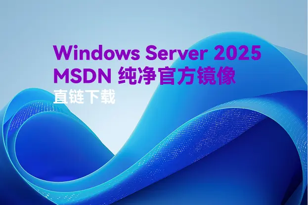 Windows Server 2025 MSDN 纯净官方镜像｜直链下载｜7月更新